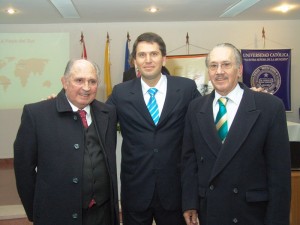 Con Ramón Silva Alonso y J. A. Moreno Ruffinelli
